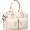 Sac à langer avec matelas à langer velours côtelé sable