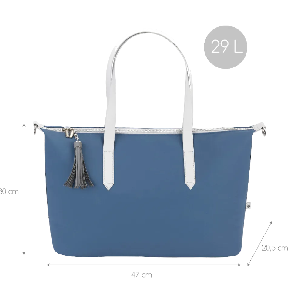 Sac à langer champs-elysees bleu minéral