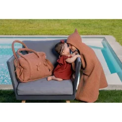 Sac à langer coton gaufré cassonade