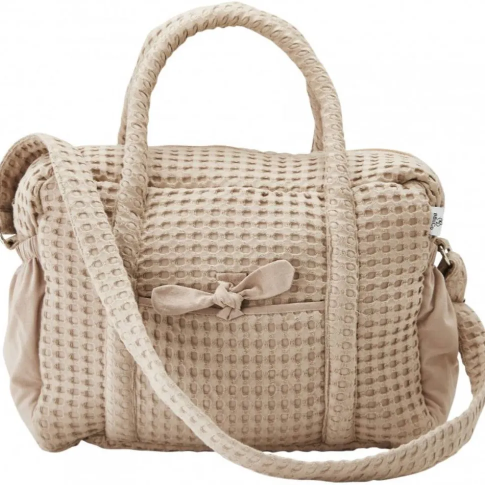 Sac à langer coton gaufré latte