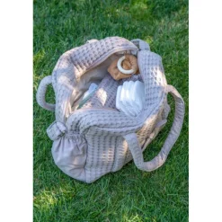 Sac à langer coton gaufré latte