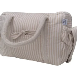 Sac à langer en gaze de coton rayé galet
