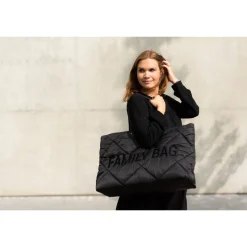 Sac à langer family bag matelassé black