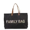 Sac à langer family bag noir et or
