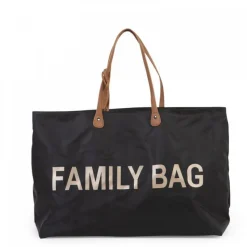Sac à langer family bag noir et or