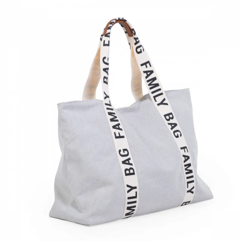 Sac à langer family bag signature canvas gris