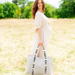 Sac à langer family bag signature canvas gris