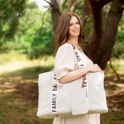 Sac à langer family bag signature canvas gris