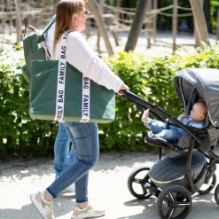 Sac à langer family bag signature canvas vert