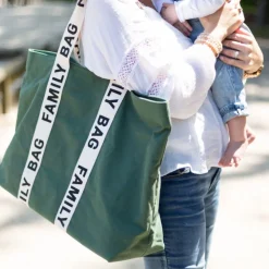Sac à langer family bag signature canvas vert