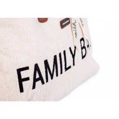 Sac à langer family bag teddy bouclette écru