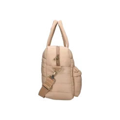 Sac à langer imperméable matelassé avec matelas à langer 2 crochets - beige