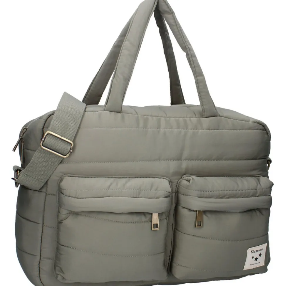 Sac à langer imperméable matelassé avec matelas à langer 2 crochets - vert