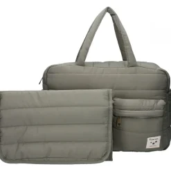 Sac à langer imperméable matelassé avec matelas à langer 2 crochets - vert