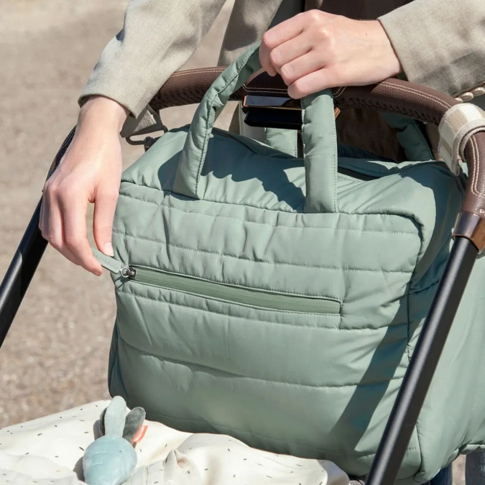 Sac à langer matelassé vert