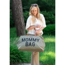 Sac à langer mommy bag canvas kaki