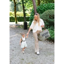 Sac à langer mommy bag canvas kaki
