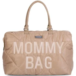 Sac à langer mommy bag matelassé beige