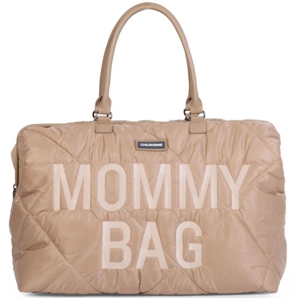 Sac à langer mommy bag matelassé beige