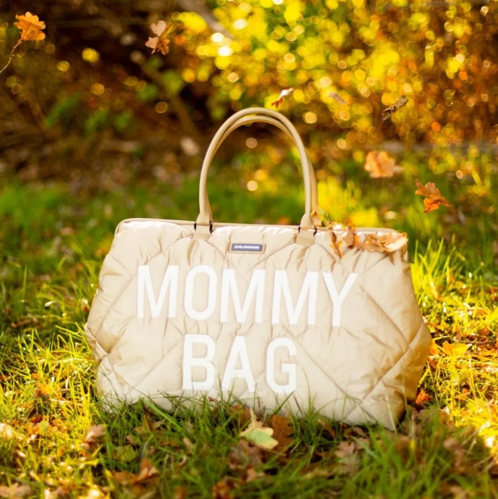 Sac à langer mommy bag matelassé beige