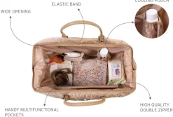 Sac à langer mommy bag matelassé beige