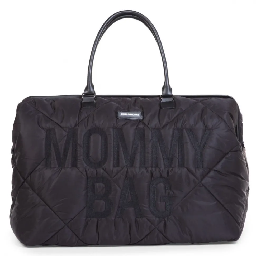 Sac à langer mommy bag matelassé noir