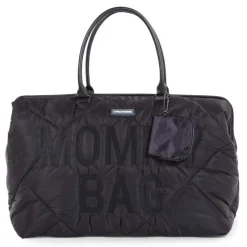 Sac à langer mommy bag matelassé noir