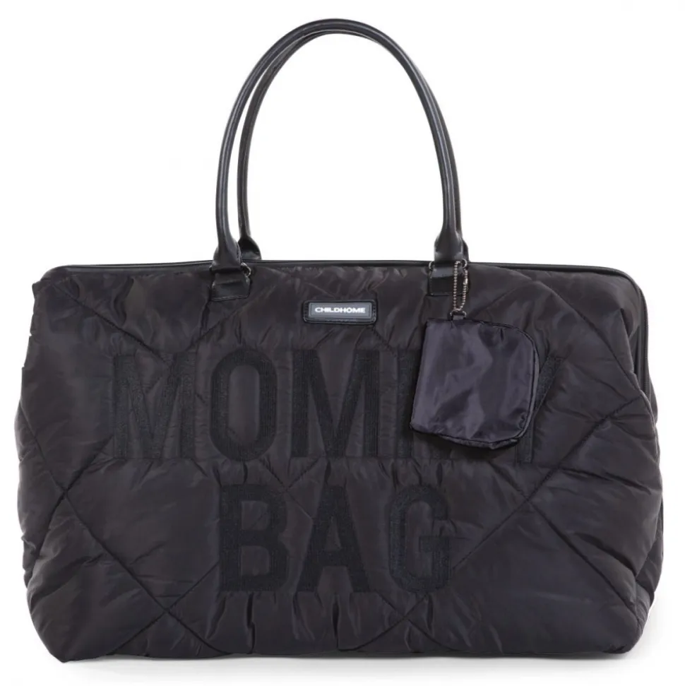Sac à langer mommy bag matelassé noir