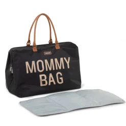 Sac à langer mommy bag noir et or