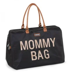 Sac à langer mommy bag noir et or