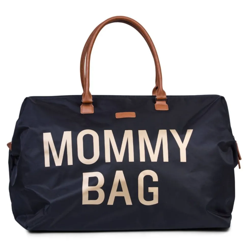 Sac à langer mommy bag noir et or