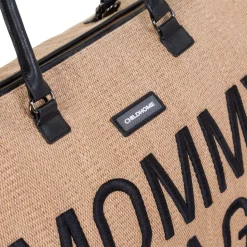 Sac à langer mommy bag raffia
