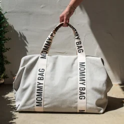 Sac à langer mommy bag signature canvas écru
