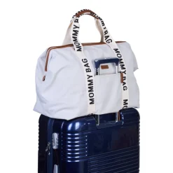 Sac à langer mommy bag signature canvas écru