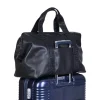 Sac à langer mommy bag signature simili cuir noir