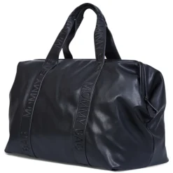 Sac à langer mommy bag signature simili cuir noir
