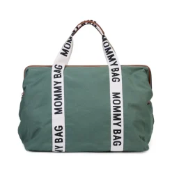 Sac à langer mommy bag signature canvas vert