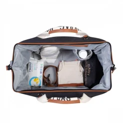 Sac à langer mommy bag signature canvas noir