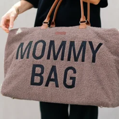 Sac à langer mommy bag teddy brun doux