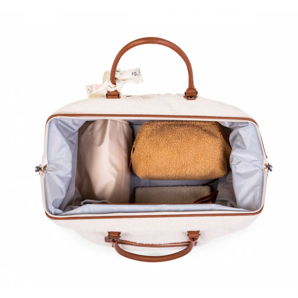 Sac à langer mommy bag teddy écru