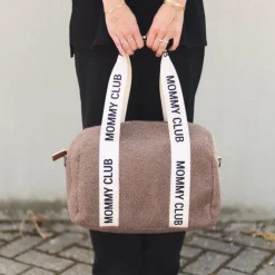 Sac à langer mommy club signature teddy brun doux