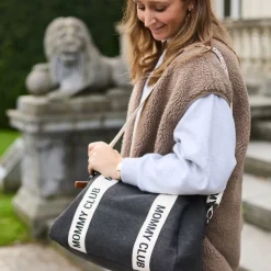 Sac à langer mommy club signature canvas noir