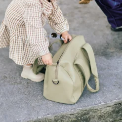 Sac à langer mommy club signature simili cuir vert