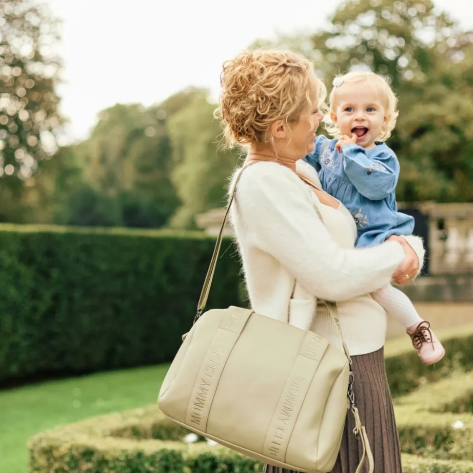 Sac à langer mommy club signature simili cuir vert