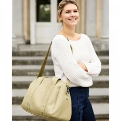 Sac à langer mommy club signature simili cuir vert