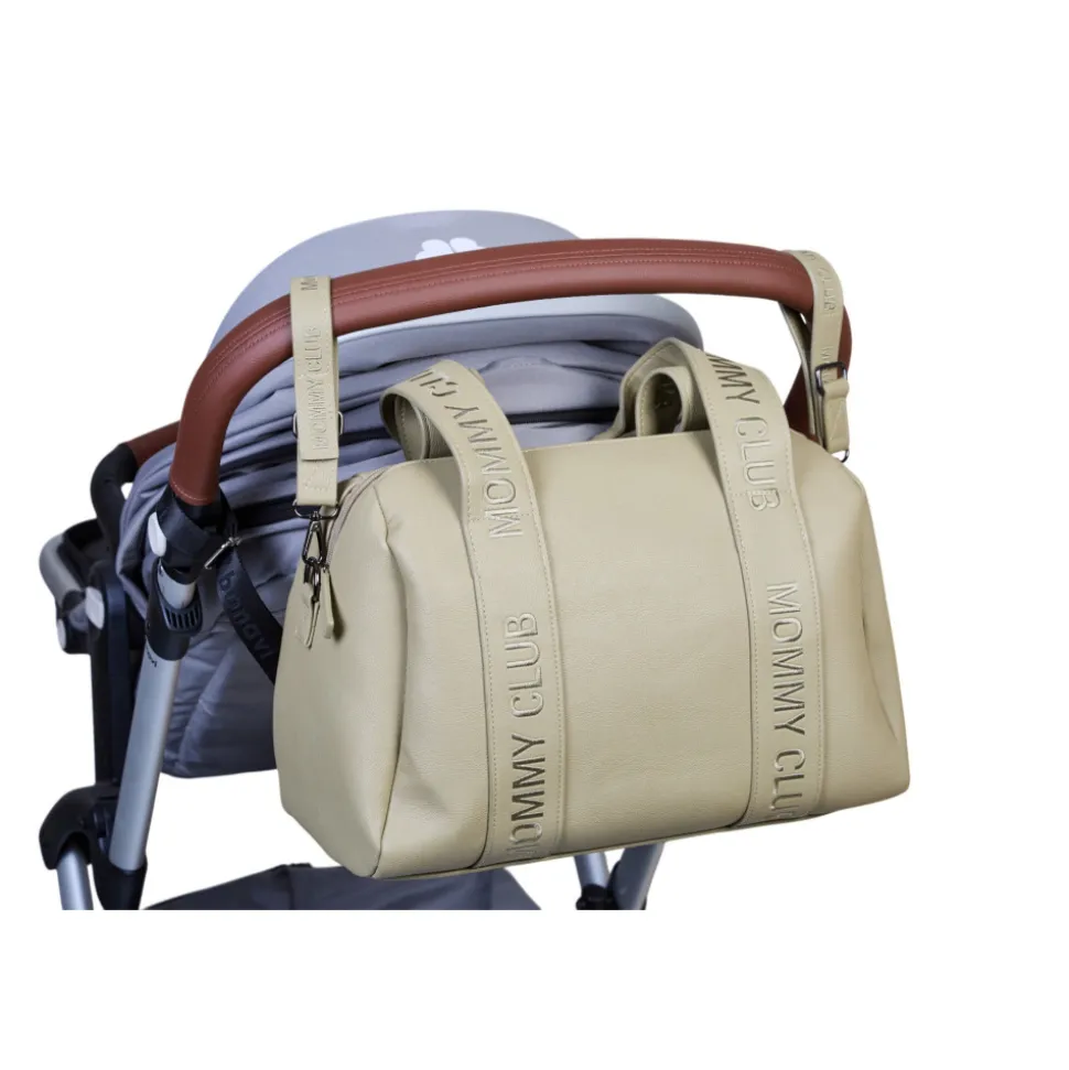 Sac à langer mommy club signature simili cuir vert