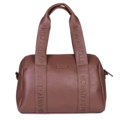 Sac à langer mommy club signature simili cuir marron foncé