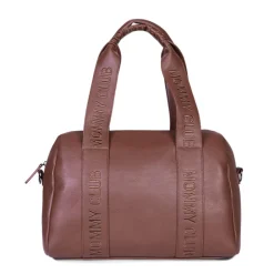 Sac à langer mommy club signature simili cuir marron foncé