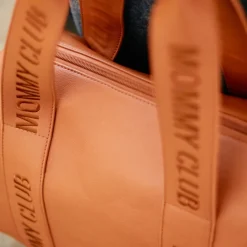 Sac à langer mommy club signature simili cuir marron