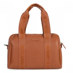 Sac à langer mommy club signature simili cuir marron
